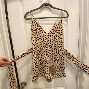 Cheetah Print Romper
